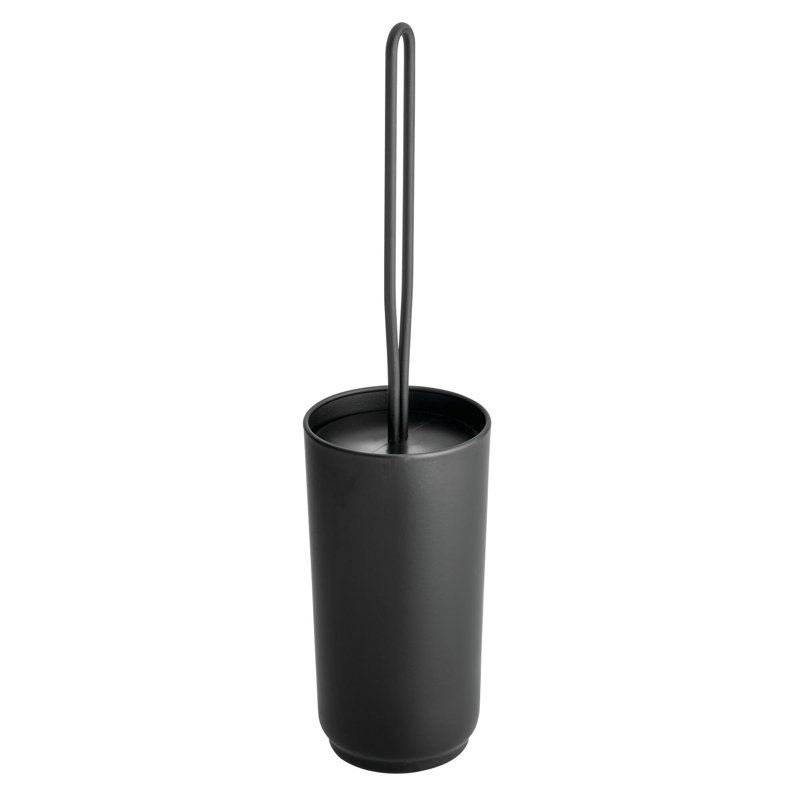Ensemble de porte-brosse de toilette iDesign Austin - noir mat