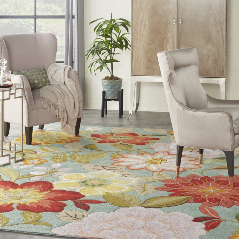 Tapis floral Karyn, Rectangle 8 pi x 10 pi 6 po