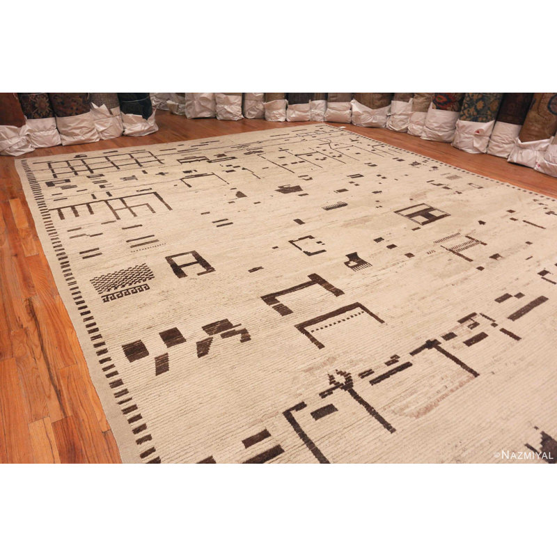Best Modern Moroccan One-of-a-Kind Rectangle 14'6" X 19'2" Area Rug