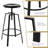 Juddson Industrial Bar Stools Set of 2, Adjustable Swivel Four Legged Round Metal Barstools, Backless Counter Height Bar Chairs for Kitchen Dining-555734882