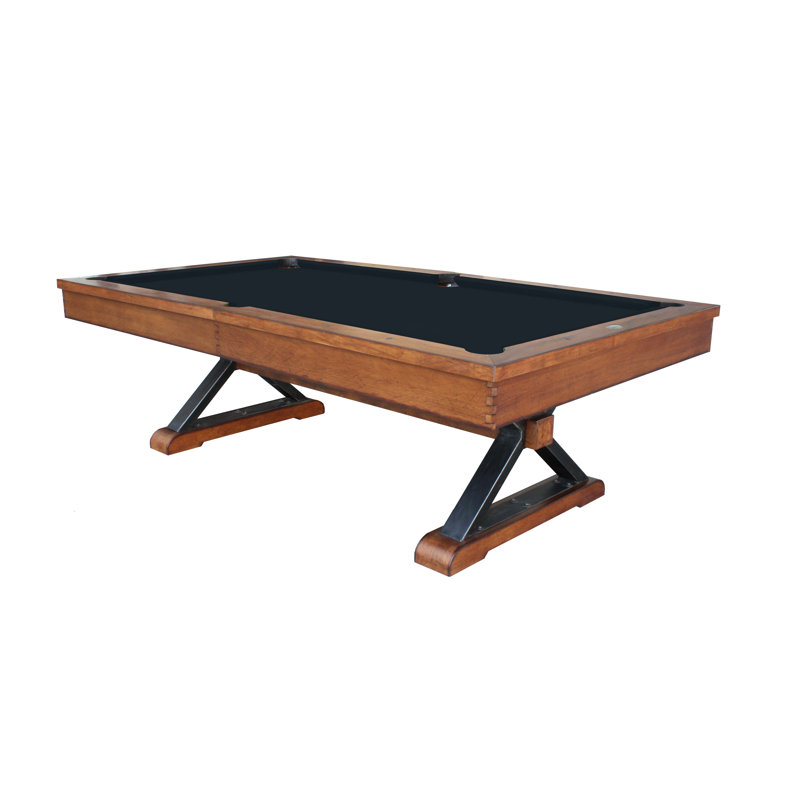 Playcraft Santa Fe 7' Slate Pool Table With Dining Top & Benches/Professional Installation Included, Black, 7'