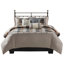 Ensemble de housse de couette Herringbone avec coussins décoratifs brodés