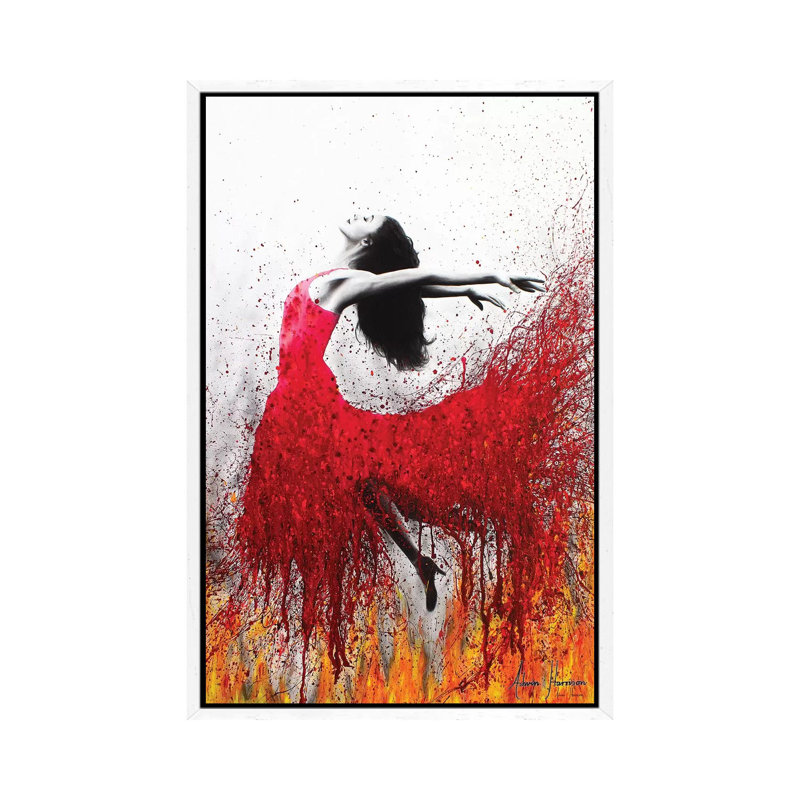 Rise Above The Flames by Ashvin Harrison - Print on Canvas, White Framed, 66.04 cm H x 45.72 cm W