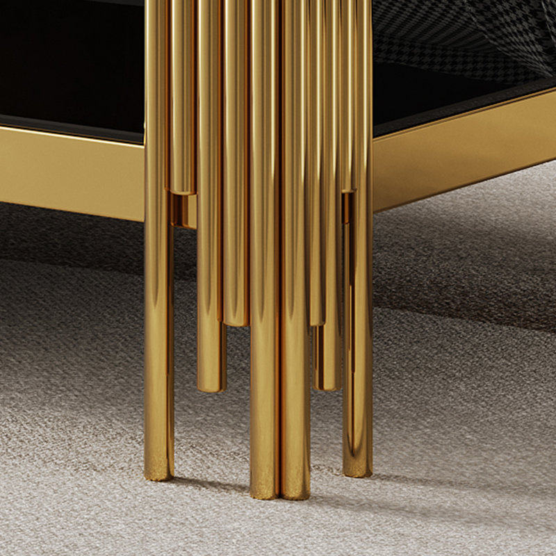 Glass Top Coffee Table, Gold