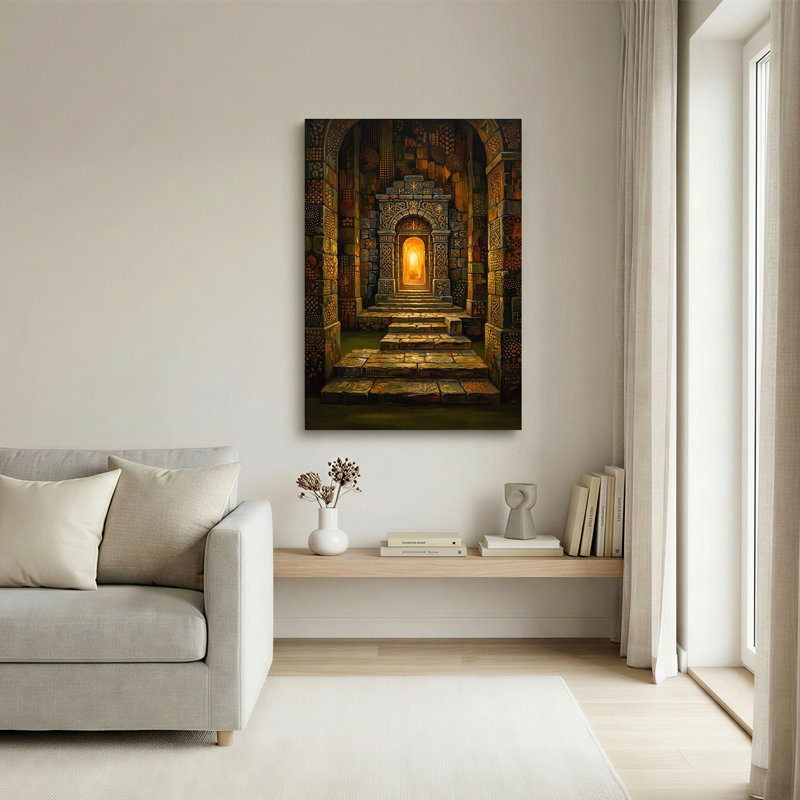 Art mural en toile Runed Stone Archway, H 24 po x l 16 po