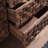 Simple solid wood carving storage cabinet