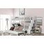 Lit superposé standard en bois massif avec lit gigogne Cheol par Harriet Bee-397960965