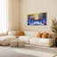 Ensemble de 1 tableau sur toile tendue représentant des arbres d'automne avec un circuit lumineux au néon-37926509