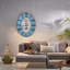 Miroir décoratif Aireal ovale bleu et blanc