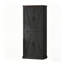 Grand garde-manger de style campagnard de 72 pouces avec plateau en grain de chêne, finition noire, rangement vertical pour la cuisine ou le bureau personnel