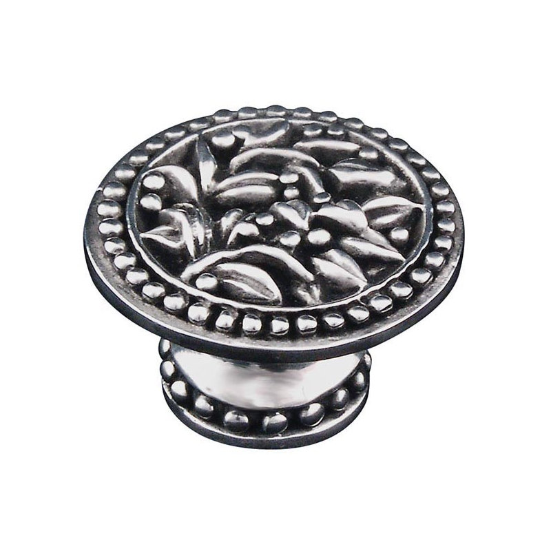 San Michele Mushroom Knob, Antique Silver, Large