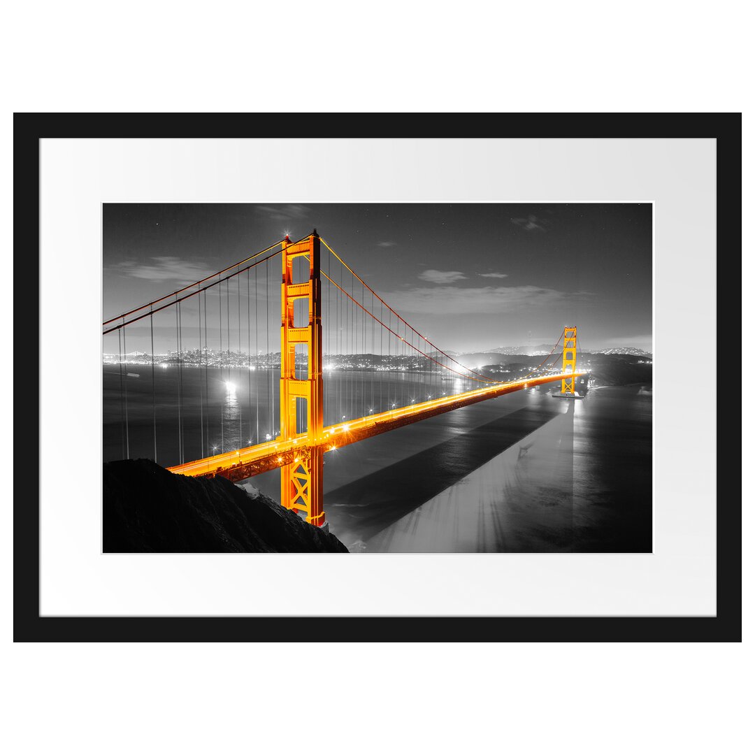 Gerahmtes Poster Riesige Golden Gate Bridge