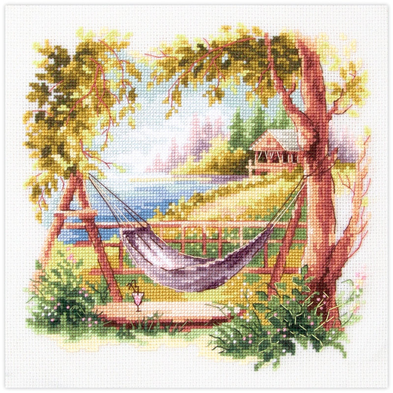 Kit de point de croix compté « Prenez le temps de vous détendre » de Magic Needle 70-10