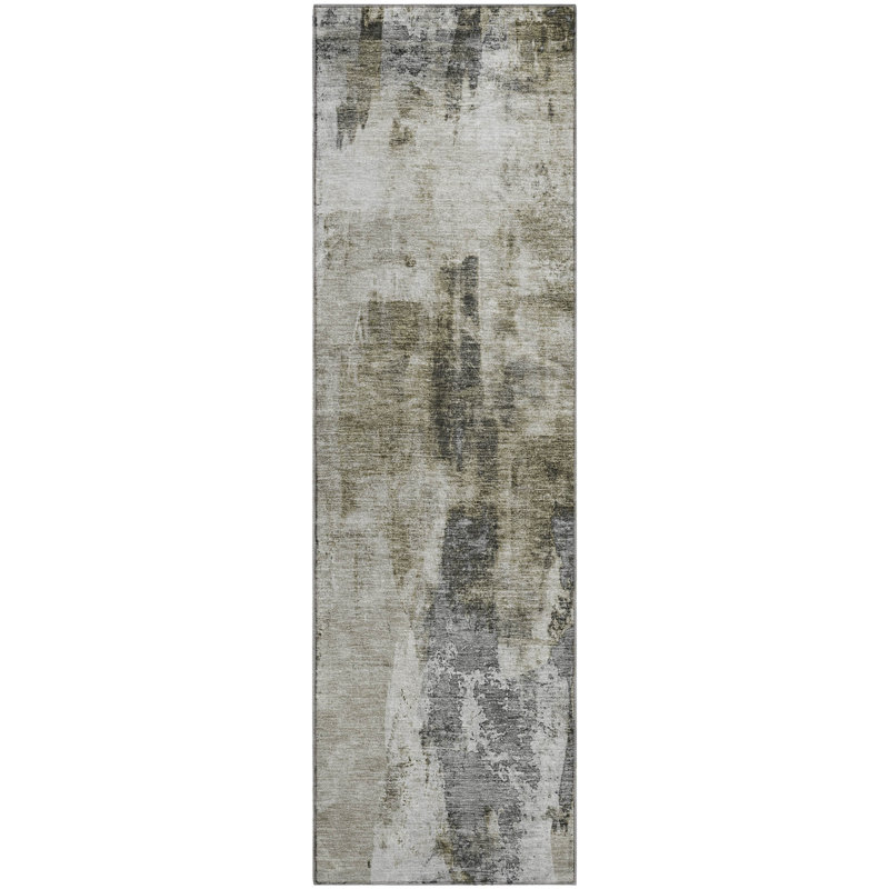 Premium Machine Washable Dahl AMF1076 Abstract Rug, Runner 2'3" x 7'6"