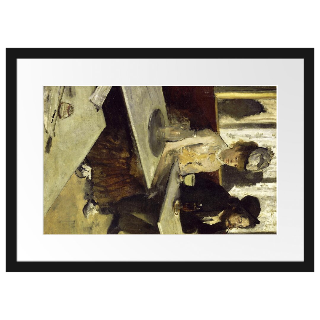 Gerahmter Kunstdruck In a Café von Edgar Degas