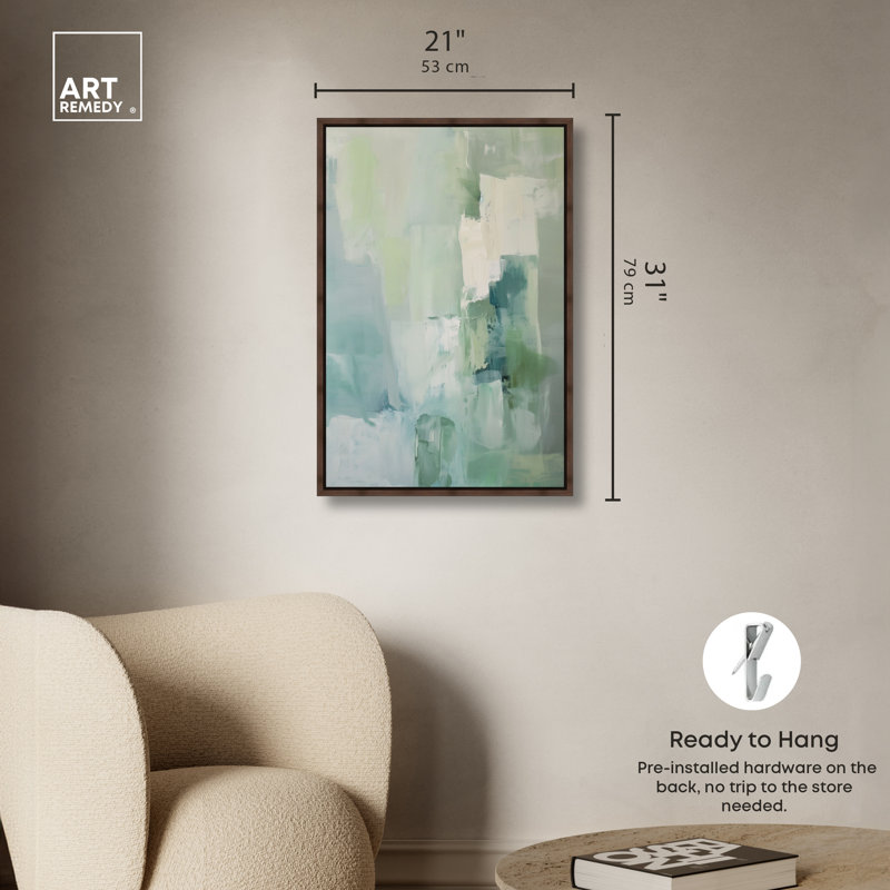 «Mossy Patch III», reproduction d'art sur toile encadrée par Art Remedy, cadre en noyer, 20 x 30, 31"H x 21"W, Cadre noyer