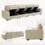Canapé modulaire avec rangement pour sièges, canapé en chenille confortable pour le salon, le bureau, le siège profond, le chargement USB, avec housse amovible, canapé 3 places-102673627-108995616