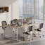 Ensemble de bureau pour 4 personnes Okeysen avec 4 chaises certifiées BIFMA et 4 classeurs-136050161
