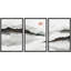 «Abstract Landscape Misty Mountain», peinture sur toile 3 pièces-70991606-70991607