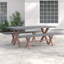 Zilla Teak Patio Dining Set with Rectangular Table