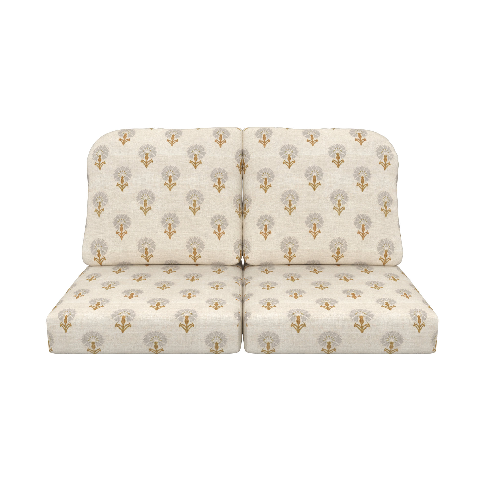 Amala Indoor/Outdoor Sunbrella® Loveseat Cushion, Sunbrella® Mira Seasalt