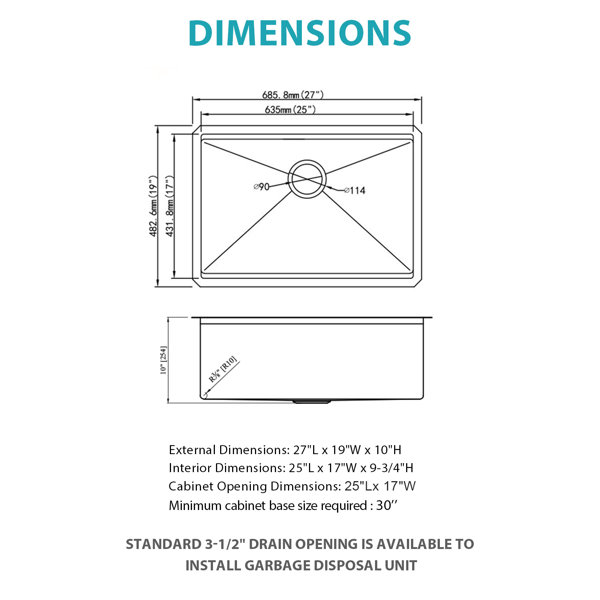 Dimensions du produit