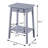 Grey End Table with Bottom Shelf