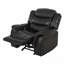 Fauteuil inclinable classique en similicuir Black Berry - Fonction coulissante, rembourré