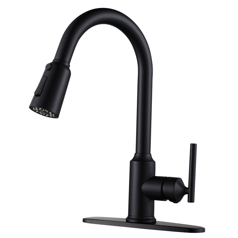 Pull Down Kitchen Faucet, Matte Black