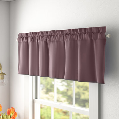 Thermal Energy Saving Rod Pocket Curtain Valance - Basics by Wayfair™