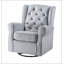 Chaise pivotante grise avec fauteuil oscillant