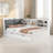 Daybed With Trundle, Storage Shelves, Upholstery Headboard And Rotatable Storage Board-75586566-75586569