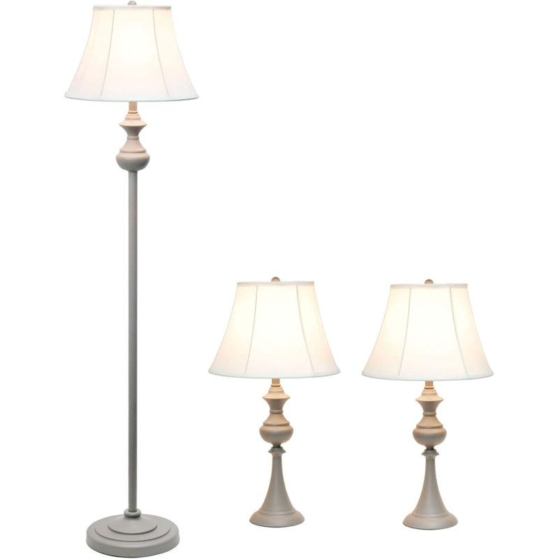 Lampe de table en métal Ainaire, Gris