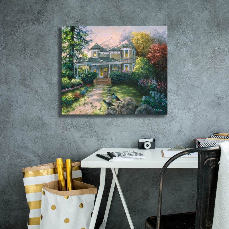  «Victorian Interlude» par Nicky Boehme, art mural sur toile, 24 po x 20 po, H 20 po x l 24 po