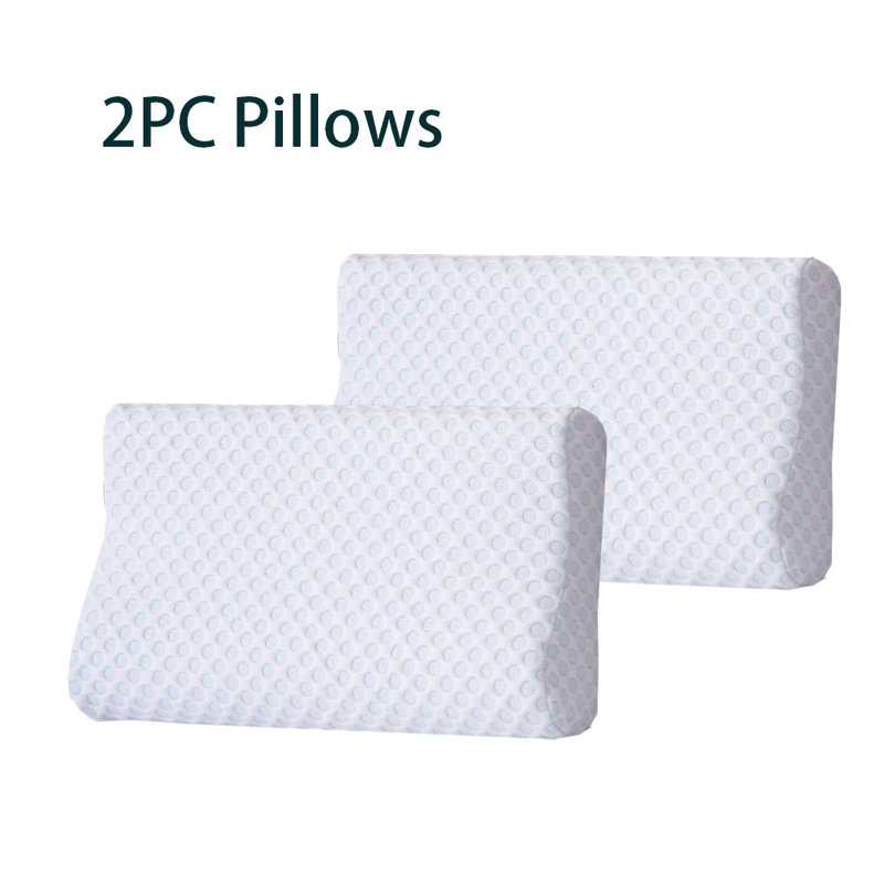 Contour Memory Foam Pillow For Neck Pain - Gel Foam Neck Pillow For Sleeping - Firm Pillow For Side Sleepers - Tencel Cover - Ventilated Breathable Foam