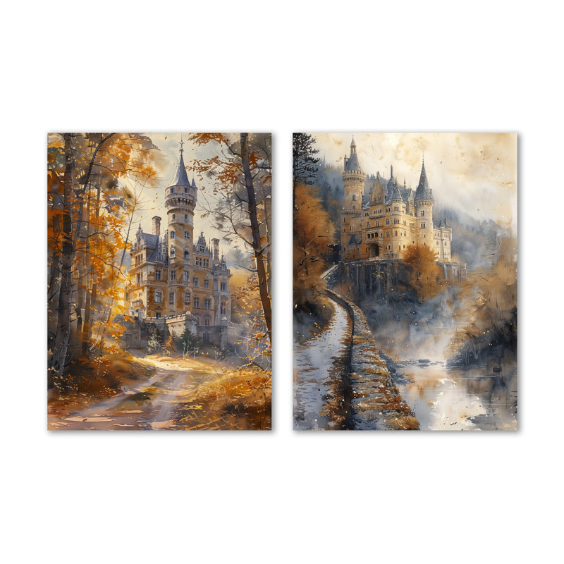 Ensemble de 2 décorations murales anglaises anglaises, 32" H x 48" W