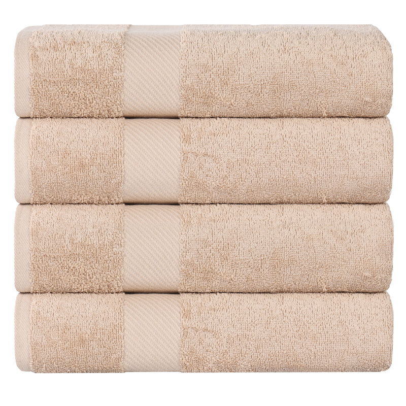 Ensemble de serviettes de bain 4 pièces, Fauve