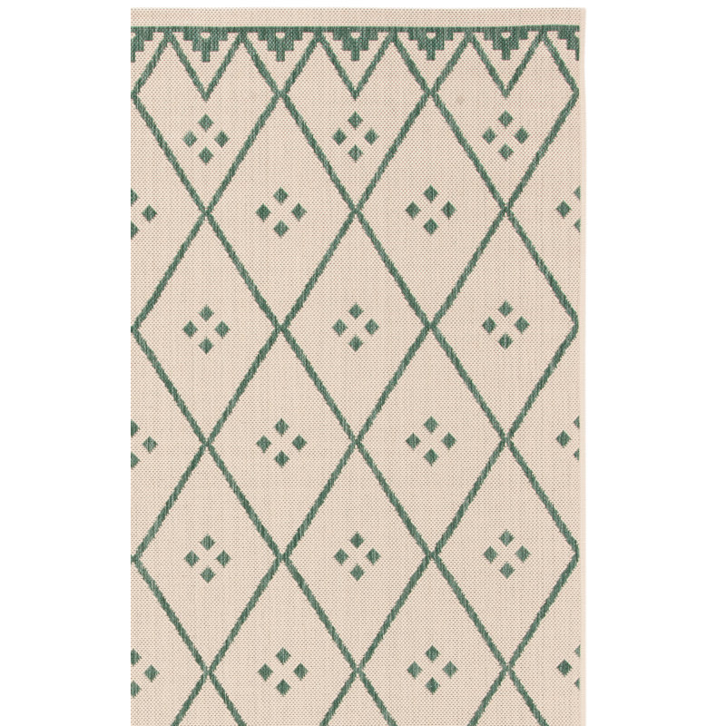 Courtyard Performance Geometric Indoor/Outdoor Area Rug, Square 6'7"
