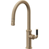 Descanso Kitchen Pull-Down Kitchen Faucet With Button Sprayer - High Arc Spout