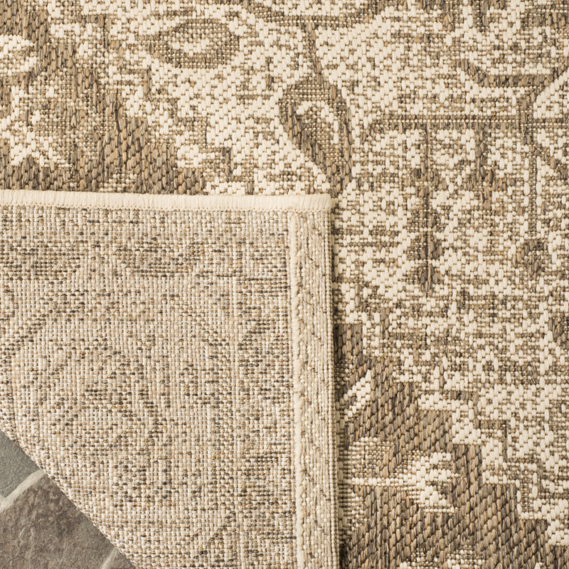 Klaus Hooked Beige Indoor/Outdoor Rug, Rectangle 91 x 152 cm