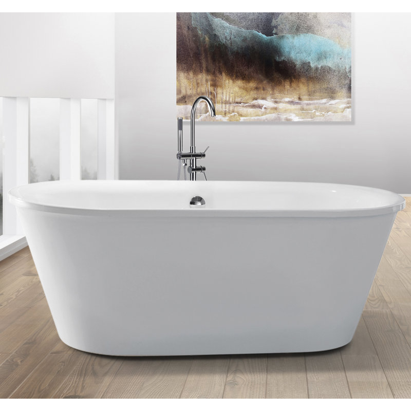 170mm x 80mm Freestanding Soaking Acrylic Bathtub
