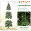 Arbre de Noël en flocons de Noël avec 671 pointes en branches de PVC et 280 lumières DEL blanc chaud The Holiday Aisle®-1018496100