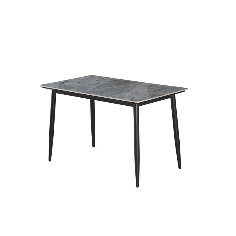 Darees Stone Top Metal Base Dining Table, 75cm H x 70cm W x 120cm D