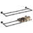 2 Piece Wall Black Pipe Shoe Storage Rack