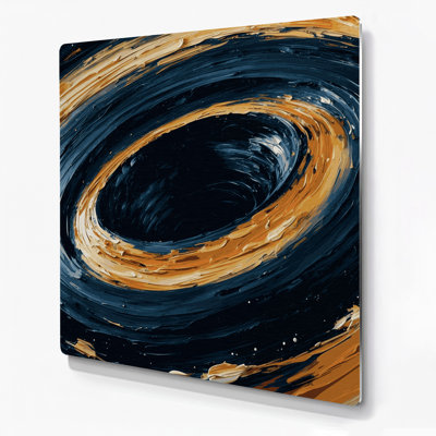 Space Event Horizon Telescope black hole image Blue Metal Wall Art