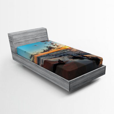 Drap-housse bois flottant