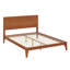 Lit plateforme en bois de bambou de style Mid-Century avec support en lattes de bois-795761469-795761470