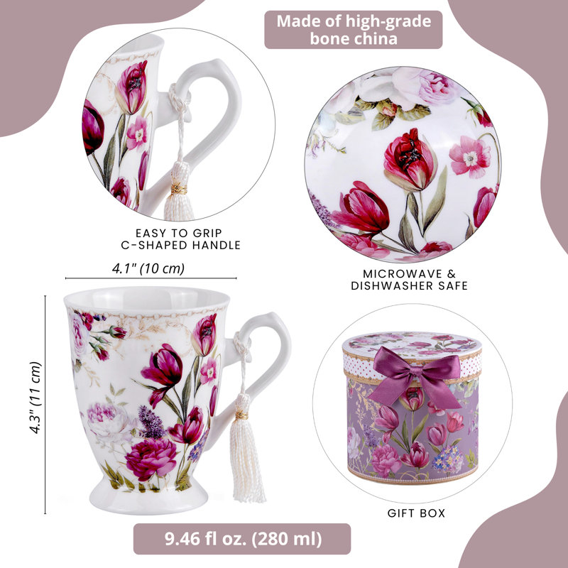 Tulip Tea/Coffee Tall Mug in Gift Box