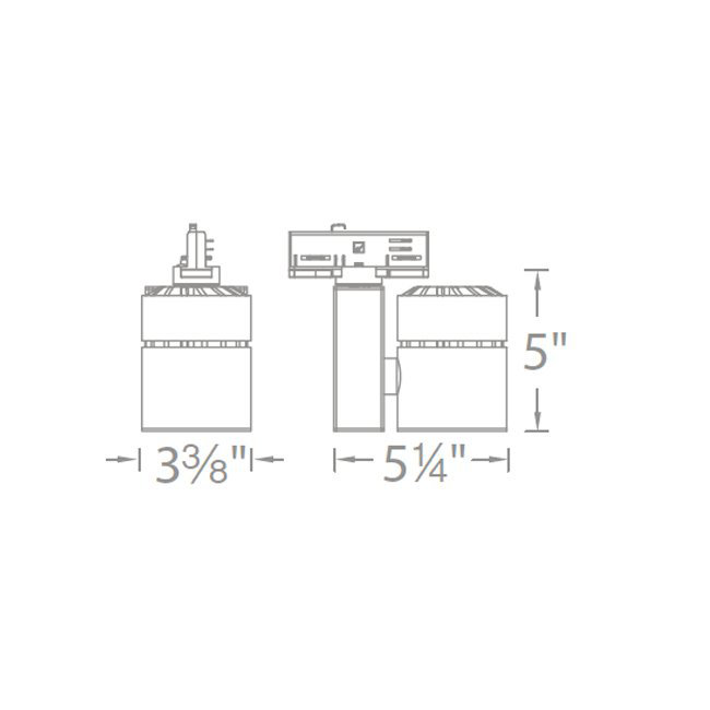 Tête de rail d'éclairage à 1 lumière 4000K Exterminator II, blanc, 4000K / 85