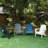 Folding Adirondack Chair with Dual Cup Holder - Composite Adirondack Chair with Wood Texture- Black-1174612591